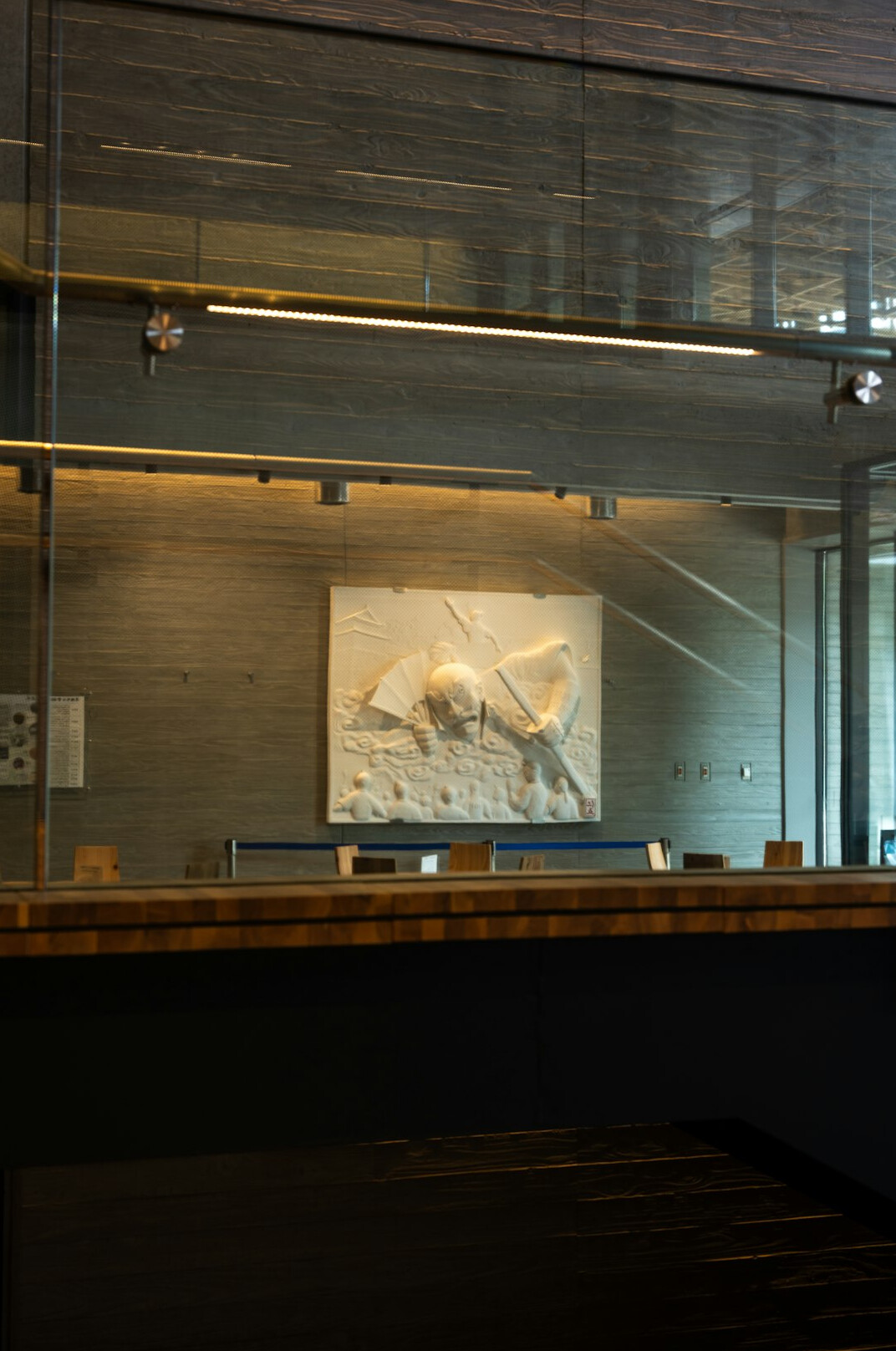 Reception desk area of a modern office